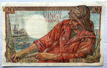 Duże zdjęcie Francja 20 franków 1949