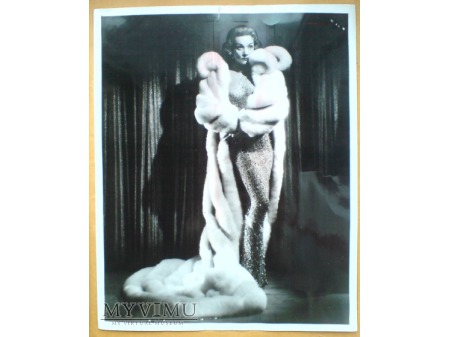 Duże zdjęcie Marlene Dietrich c.1955 LAS VEAGAS i Futro