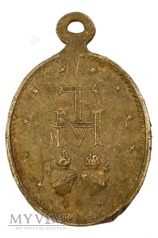 Medalik aluminiowy z Matką Boską