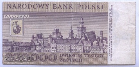 200 000 złotych - 1989.