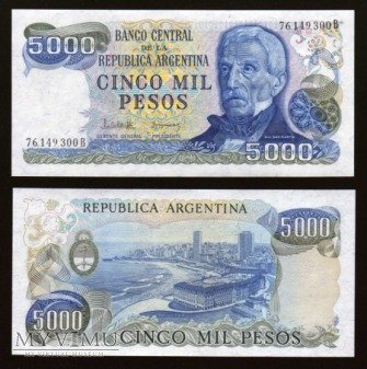 Argentina - P 305c - 5000 Pesos - 1977-83
