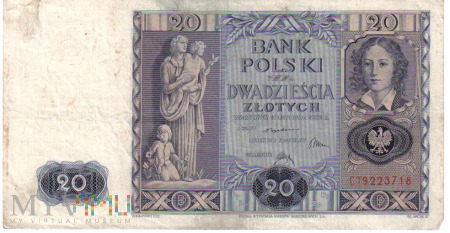 Duże zdjęcie 20 złotych 1936r