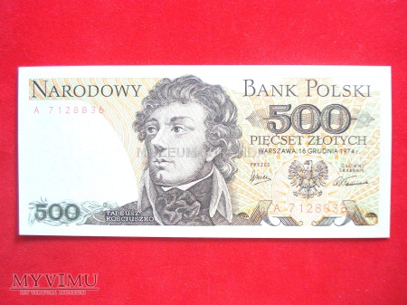 500 złotych 1974 rok