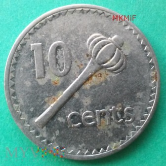 Duże zdjęcie 10 centów Fidżi 1992