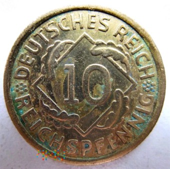 10 reichspfennigów 1936 r Niemcy (Rep.Weimarska)