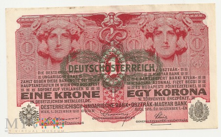 Duże zdjęcie Austria.10.Aw.1 krone .1919.P-499