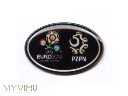 Duże zdjęcie czarna owalna odznaka PZPN - EURO 2012 (oficjalna)