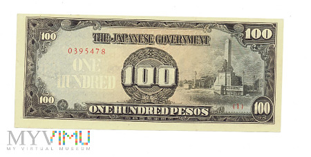 Filipiny, Okupacja Japońska - 100 pesos 1943r.