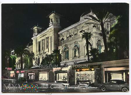 San Remo - Casino nocą - lata 60-te XX w.