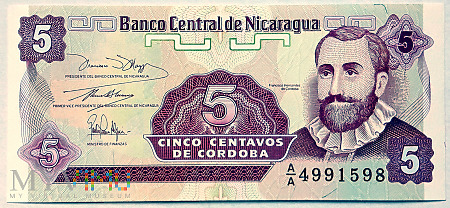 Nikaragua 5 centavos 1991