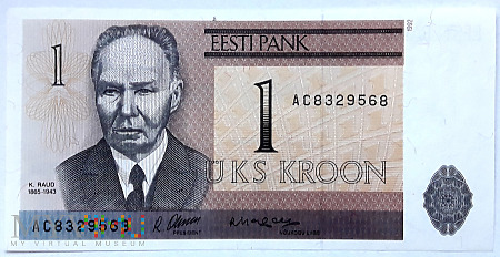 Estonia 1 korona 1992