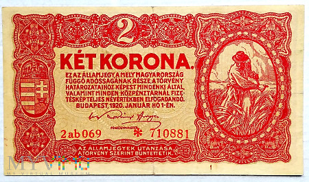 Węgry 2 korony 1920
