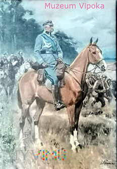Duże zdjęcie Magnes z obrazem: Marszałek na koniu