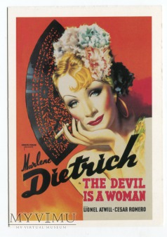 Duże zdjęcie Marlene Dietrich Tushita Postcard pocztówka