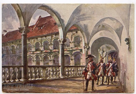 Duże zdjęcie Kraków - Wawel - Dziedziniec - lata 20-te
