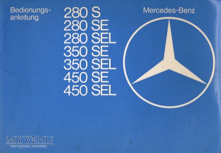 Mercedes W116 280 350 450. Instrukcja z 1977 r.