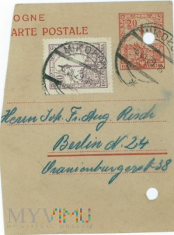 Duże zdjęcie Połówka kartki pocztowej- 1929