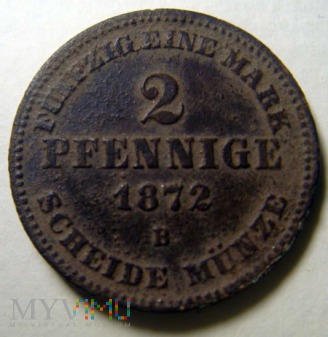 Meklemburgia - 2 Pfennige 1872 B