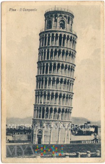 Duże zdjęcie Pisa - krzywa wieża, dzwonnica - 1931