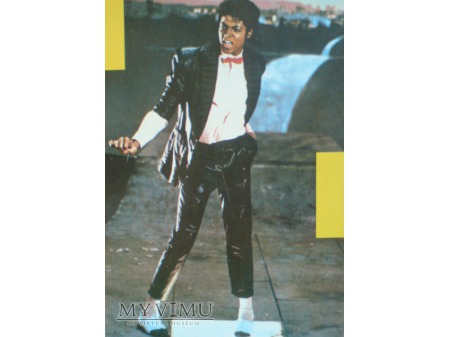 Duże zdjęcie Michael Jackson Król Pop-u Pocztówka lata 1980 -te