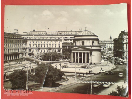 Warszawa Plac Trzech Krzyży PRL ok. 1966