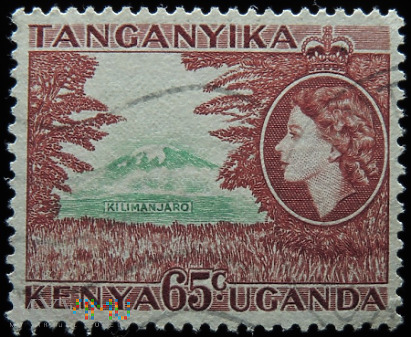 Kenja Uganda Tanganika 65c Elżbieta II