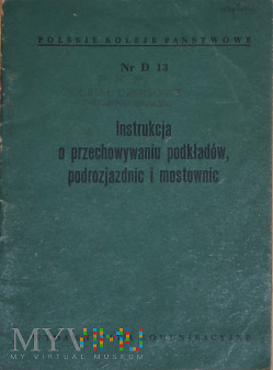 D13-1957 Instrukcja o przechowywaniu podkładów