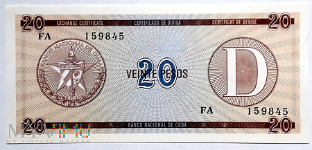 Kuba 20 pesos 1990