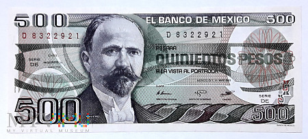 Duże zdjęcie Meksyk 500 pesos 1983