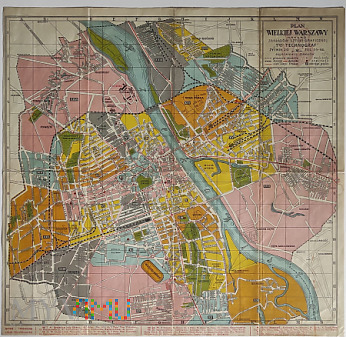 Plan Warszawy przed 1923 rokiem 