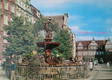 Gdańsk - fontanna Neptuna - koń morski (1977)