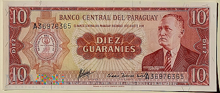 Paragwaj 10 guarani 1952