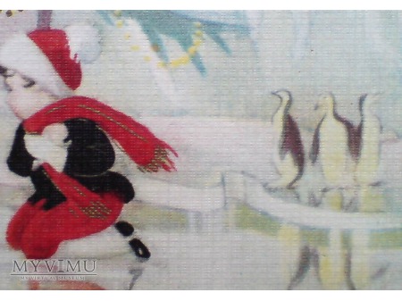 Wesołych Świąt Pingwiny Sofia Chiostri Art Deco