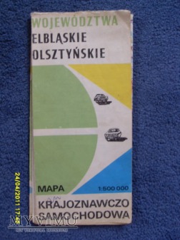 Mapa województw elbląsiego i olsztyńsiego-1979r.