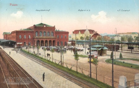 Dworzec, poczta i Św. Łazarz w Poznaniu