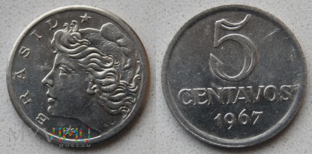 Duże zdjęcie Brazylia, 5 centavos 1967