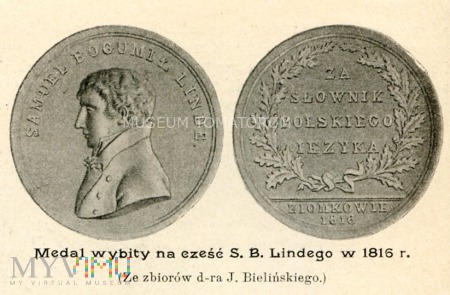 Medal z 1816 r. na cześć S.B. Lindego