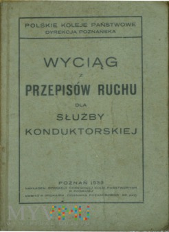 1933 Wyciąg z Przepisów ruchu dla służby kondukt.
