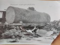 zniszczony skład kolejowy 1939
