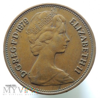 Duże zdjęcie 2 nowe pensy 1979 Elizabeth II 2 New Pence