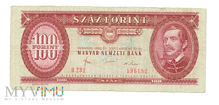 Węgry - 100 forintów, 1980r.