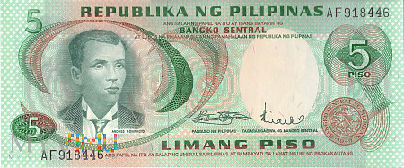 Filipiny - 5 pesos (1970)