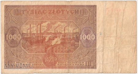 1000 złotych 1946 rok seria G