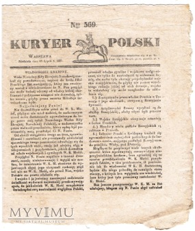 KURYER POLSKI z 17 lipca 1831 roku.