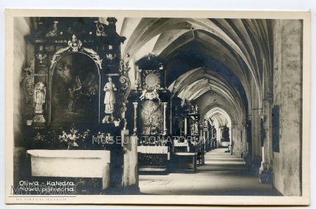 Duże zdjęcie Gdańsk-Oliwa - Katedra - Nawa północna - 1950-te