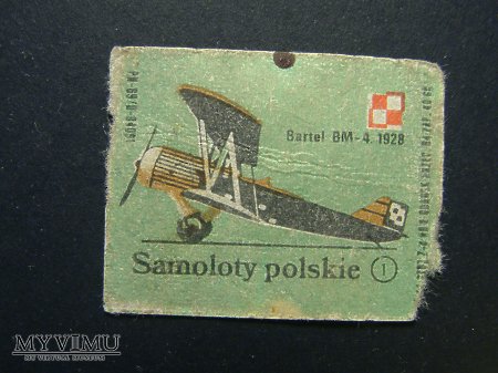 Etykieta - Samoloty polskie - Bartel BM-4.1928