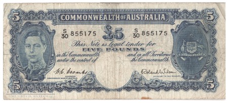 Australia - 5 funtów (1952)