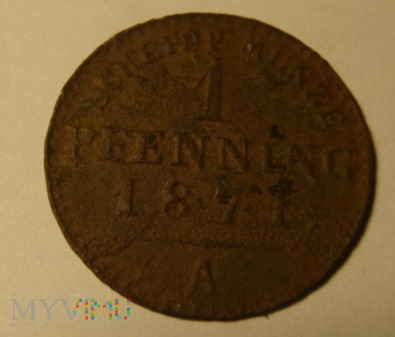 1 Pfenning 1871 A