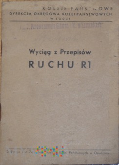 1947 - Wyciąg z Przepisów Ruchu R1