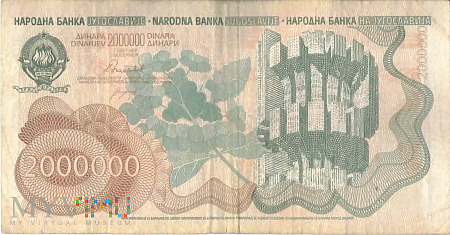 Jugosławia - 2 000 000 dinarów (1989)